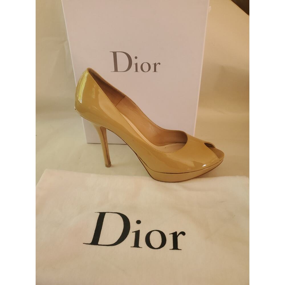 Dior Mustard Patent Leather Miss Dior Pumps Size 38.5 - Picture 5 of 13